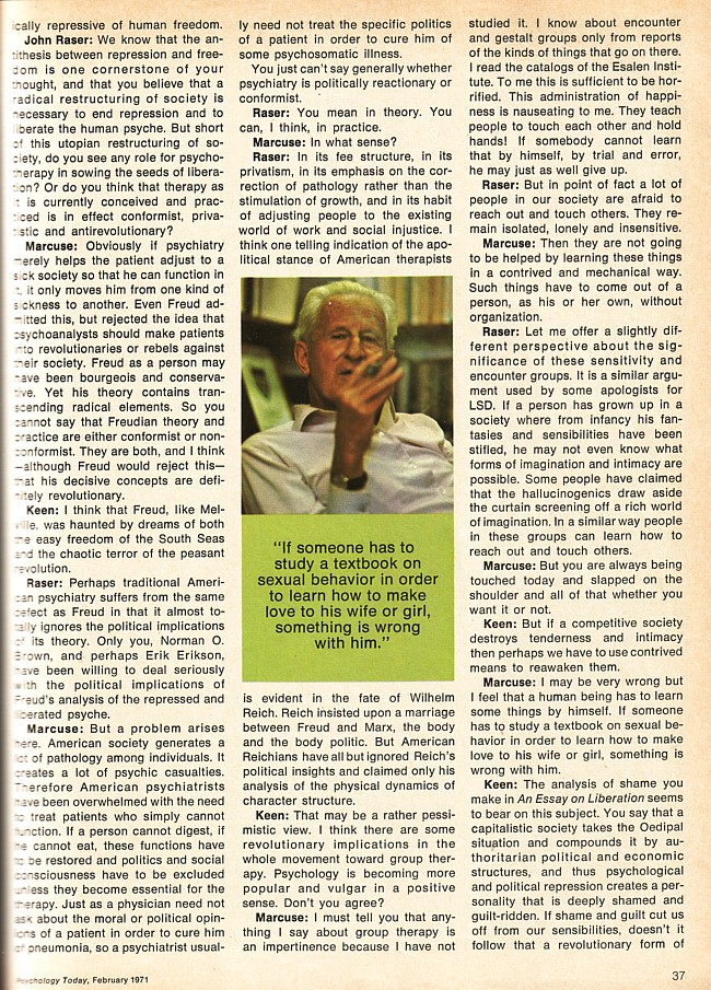 1971 Marcuse interview, p. 37